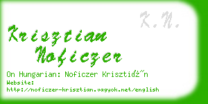 krisztian noficzer business card